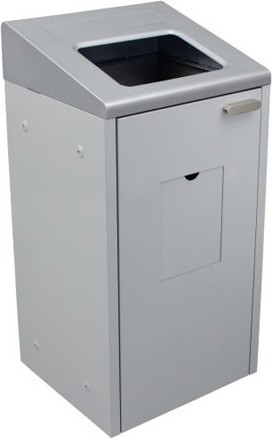 Poubelle simple intérieure grise, signalisation indéfinie IKONA 24 gal #BU104326000 Poubelle simple intérieure grise, signalisation indéfinie IKONA 24 gal #BU104326000
