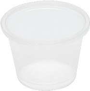 Gobelet à portion en plastique recyclable transparent #EM095005000 Gobelet à portion en plastique recyclable transparent #EM095005000