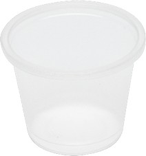 Gobelet à portion en plastique recyclable transparent #EM095007000 Gobelet à portion en plastique recyclable transparent #EM095007000