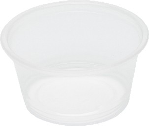 Gobelet à portion en plastique recyclable transparent #EM095012000 Gobelet à portion en plastique recyclable transparent #EM095012000