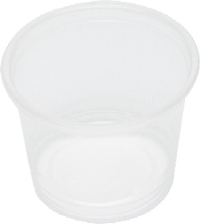 Gobelet à portion en plastique recyclable transparent #EM095016000 Gobelet à portion en plastique recyclable transparent #EM095016000