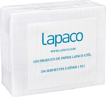 Lapaco Nu-Linen White Napkins, 12 x 250 Sheets #EM510002000