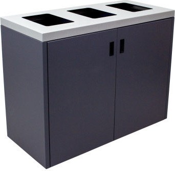 Poubelle intérieure triple grise SUMMIT 96 gal #BU105182000 Poubelle intérieure triple grise SUMMIT 96 gal #BU105182000