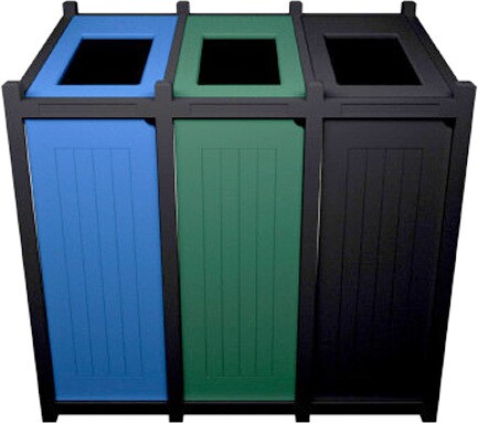 VENTURE Customizable 3-Stream Recycling Station 69 Gal #BU104605000