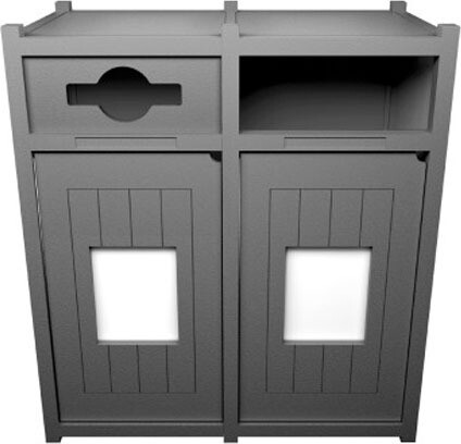 VISION Station de recyclage grise 64 gal #BU104482000 VISION Station de recyclage grise 64 gal #BU104482000