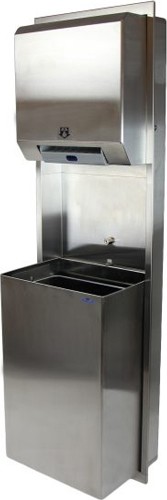 Unit Touch Free Towel Dispenser and Disposal Receptacle 15 gal #FR42770C000