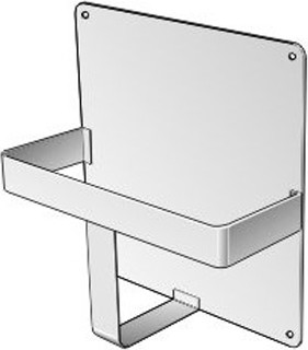Single Stainless Steel Bedpan Rack 875-1 #FR000875100 Single Stainless Steel Bedpan Rack 875-1 #FR000875100
