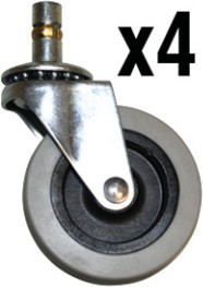 Casters 2.5"- 4" With Stem For 7380 #PR001859135