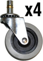 Casters 2.5"- 4" With Stem For 7380 #PR001859135 Casters 2.5"- 4" With Stem For 7380 #PR001859135