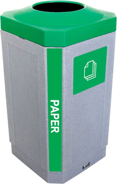 OCTO Poubelle pour le recyclage du papier 32 gal #BU104455000