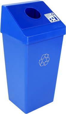 SMART SORT Single Recycling Container for Cans And Bottles, 22 gal #BU100842000