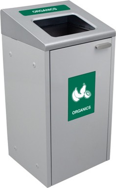 Poubelle simple pour matières organiques grise IKONA 24 gal #BU104429000 Poubelle simple pour matières organiques grise IKONA 24 gal #BU104429000