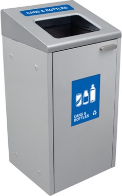 IKONA Single Grey Recycling Container, 24 gal #BU104430000 IKONA Single Grey Recycling Container, 24 gal #BU104430000