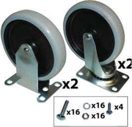 5" Caster Kit Rubbermaid 9T66L1 #PR9T66L1000 5" Caster Kit Rubbermaid 9T66L1 #PR9T66L1000