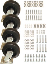 Kit de roulettes fixes pivotantes 6" TPR Rubbermaid 4472L1 #PR4472L1000 Kit de roulettes fixes pivotantes 6" TPR Rubbermaid 4472L1 #PR4472L1000