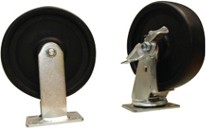 8" Polyolefin Swivel Caster Lock And Rigid 4465L1 #PR4465L1000