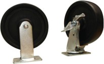 Roulettes 8" polyoléfines pivotantes rigides avec verrouillage 4465L1 #PR4465L1000 Roulettes 8" polyoléfines pivotantes rigides avec verrouillage 4465L1 #PR4465L1000