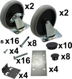 Rack Casters Kit Rubbermaid - 3317L1OWHT #PR3317L1OWH