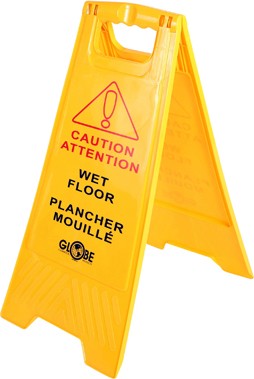 Wet Floor Bilingual Sign - Globe #GL007112000