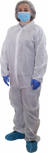White Protective and Disposable Coverall #GL007723000 White Protective and Disposable Coverall #GL007723000