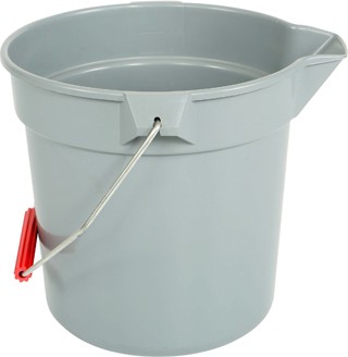 Seau gris avec bec verseur moulé 12,5 L #GL003605000