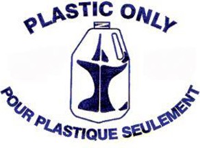 Decal "Plastic Only" "Pour plastique seulement" #WH000003000