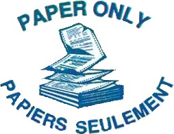 Étiquette "Paper only" "Papiers seulement" #WH000005000 Étiquette "Paper only" "Papiers seulement" #WH000005000