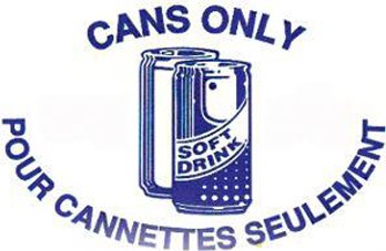 Decal "Cans only" "Pour cannettes seulement" #WH000070000