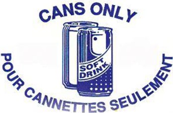 Étiquette "Cans only" "Pour cannettes seulement" #WH000070000 Étiquette "Cans only" "Pour cannettes seulement" #WH000070000