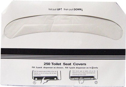 Toilet Paper Seat Covers, 20 x 250 Sheets #WH001150000