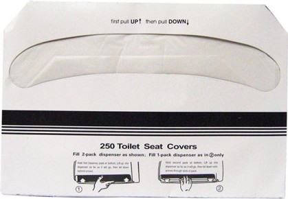 Couvre-sièges toilette en papier, 20 x 250 feuilles #WH001150000 Couvre-sièges toilette en papier, 20 x 250 feuilles #WH001150000