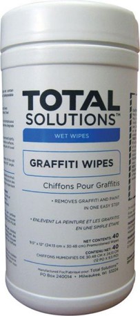Chiffons pour graffitis 40 lingettes par boîte - Total Solutions #WH001447000 Chiffons pour graffitis 40 lingettes par boîte - Total Solutions #WH001447000