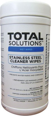 Lingettes nettoyantes pour acier inoxydable - Total Solutions #WH001549000 Lingettes nettoyantes pour acier inoxydable - Total Solutions #WH001549000