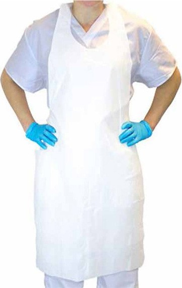 White Disposable Polyethylene Apron #GL007790000