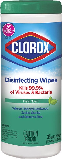 CLOROX Lingettes désinfectantes au parfum frais #CL001590000