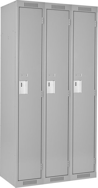 Bank of 3 Steel Clean-Line™ Lockers, Assembled #TQ0FJ153000