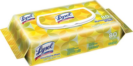 Lysol disinfectant wipes in resealable bag #PG252825000