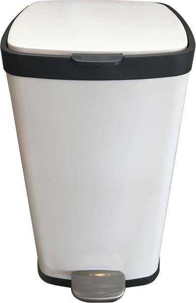 Small Metal Step-On Trash Can #AL013200BLA