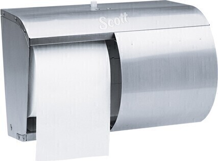 09606 Scott Essential, Coreless Double Toilet Tissue Dispenser #KC009606000 09606 Scott Essential, Coreless Double Toilet Tissue Dispenser #KC009606000