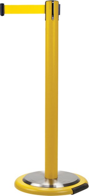 Free-Standing Crowd Control Yellow Barrier with Wheels #TQSEI764000