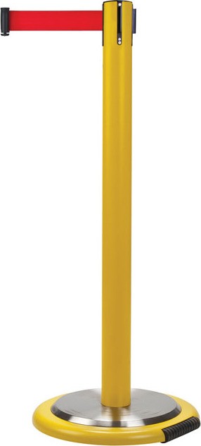 Free-Standing Crowd Control Yellow Barrier with Wheels #TQSDN342000