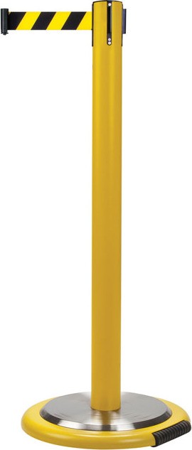 Free-Standing Crowd Control Yellow Barrier with Wheels #TQSDN340000