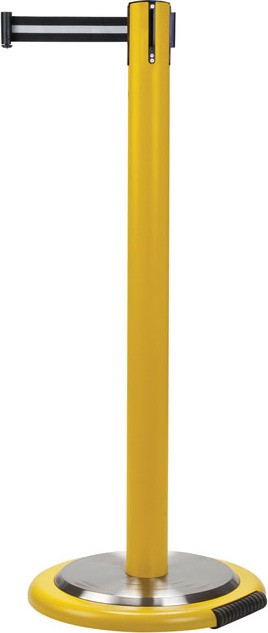 Free-Standing Crowd Control Yellow Barrier with Wheels #TQSDN339000
