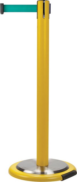 Free-Standing Crowd Control Yellow Barrier with Wheels #TQSDN338000