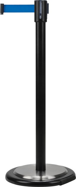 Free-Standing Crowd Control Black Barrier with Wheels #TQSDN330000