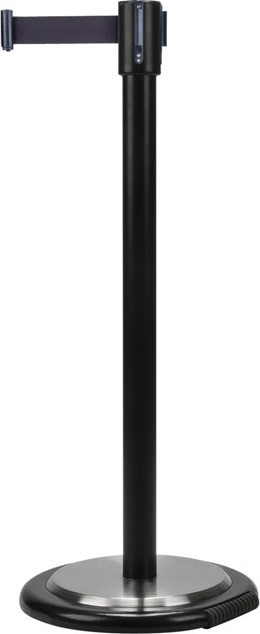 Free-Standing Crowd Control Black Barrier with Wheels #TQSDN327000