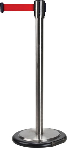 12' Free-Standing Barrier with Wheels, Stainless Steel #TQSDL103000 12' Free-Standing Barrier with Wheels, Stainless Steel #TQSDL103000