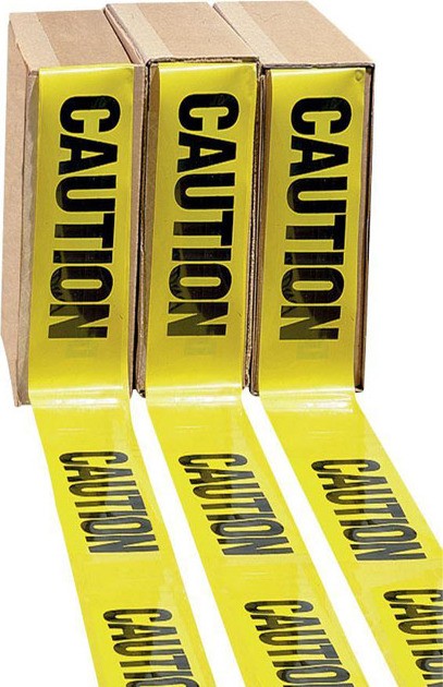 Ruban de barricade jaune "Caution" #WH007328000
