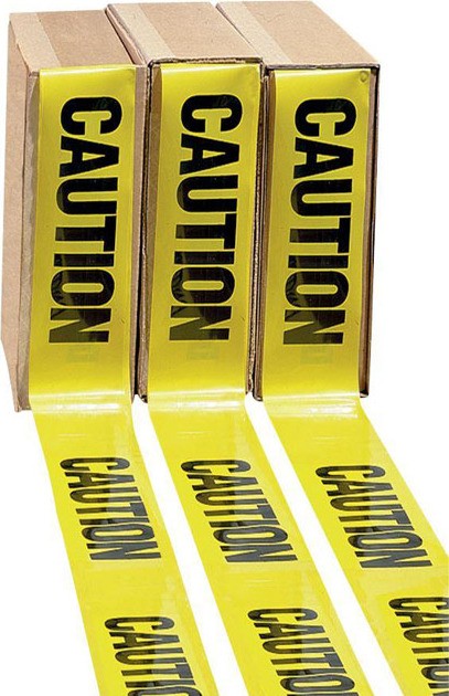 Ruban de barricade jaune "Caution" #WH007328000 Ruban de barricade jaune "Caution" #WH007328000