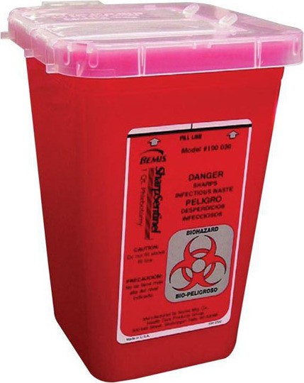 Red Medical Container for Sharps #WH007350000